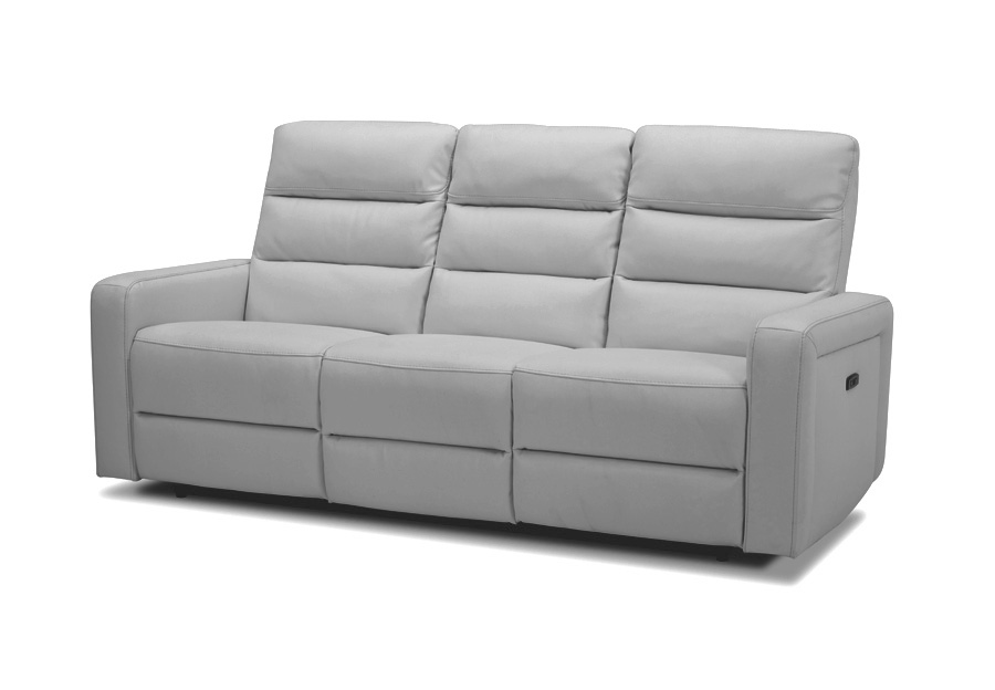 Kuka Verona Light Grey Dual Power Reclining Sofa