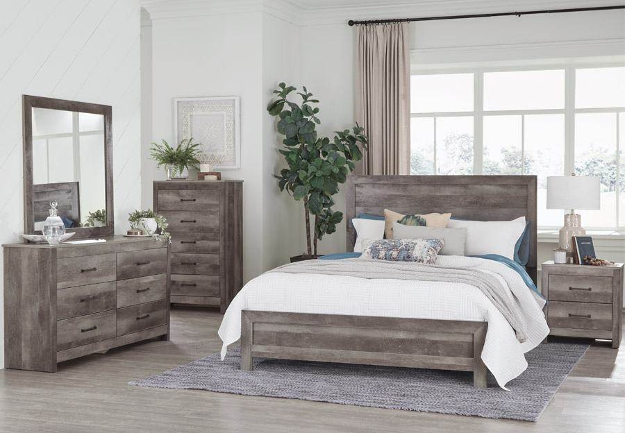 Kith Langston Ash Full Bed, Dresser and Mirror