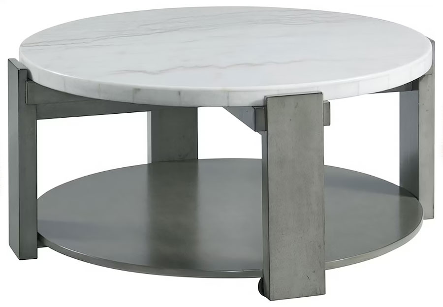 Elements Rosamel Round Marble Top Cocktail Table