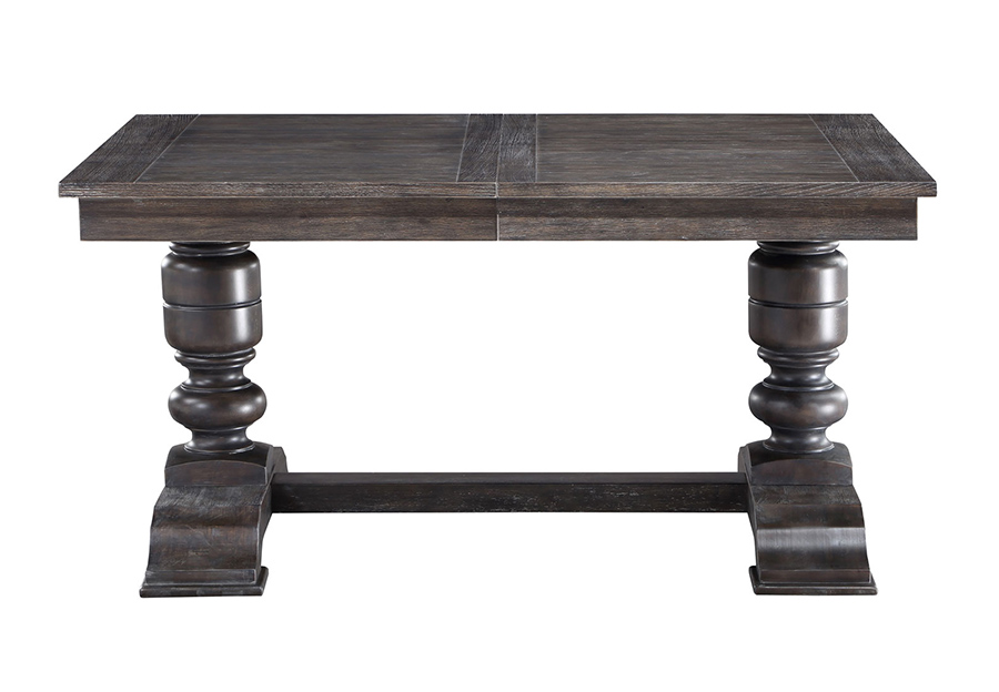 Steve Silver Hutchins Charcoal Dining Table with Two 16-Inch Leaves