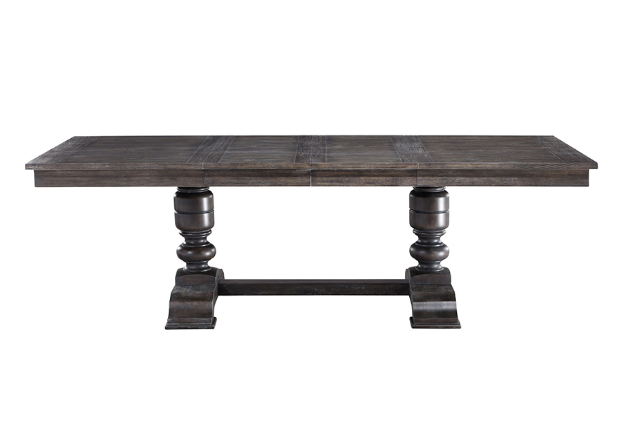 Steve Silver Hutchins Charcoal Dining Table with Two 16-Inch Leaves