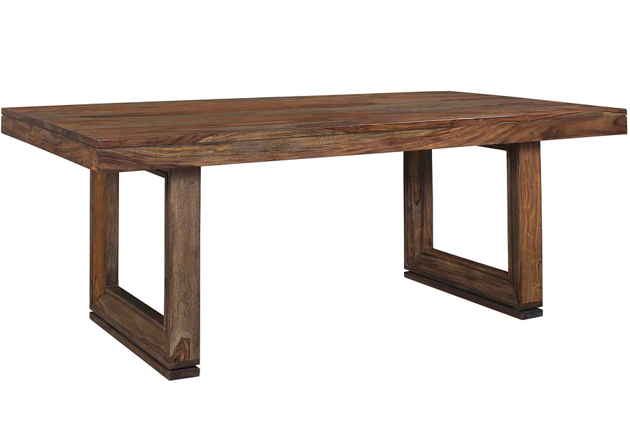Jaipur Brownstone Sheesham Dining Table with Two Benches