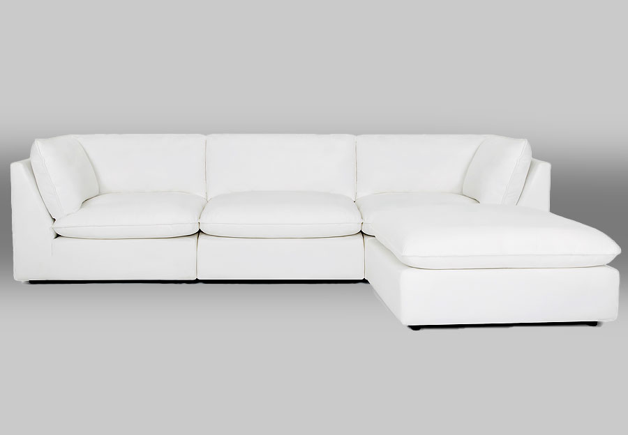 Franklin Allura Dream Pearl Sectional With Two Corners, One Armless and One Ottoman