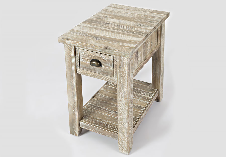 Jofran Artisan's Craft Washed Grey Chairside Table