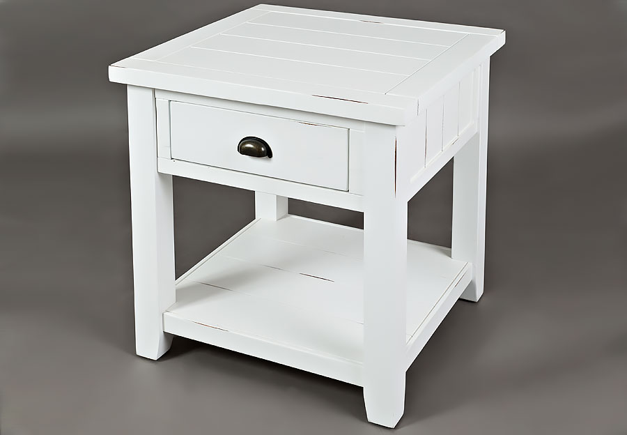 Jofran Artisan's Craft White End Table