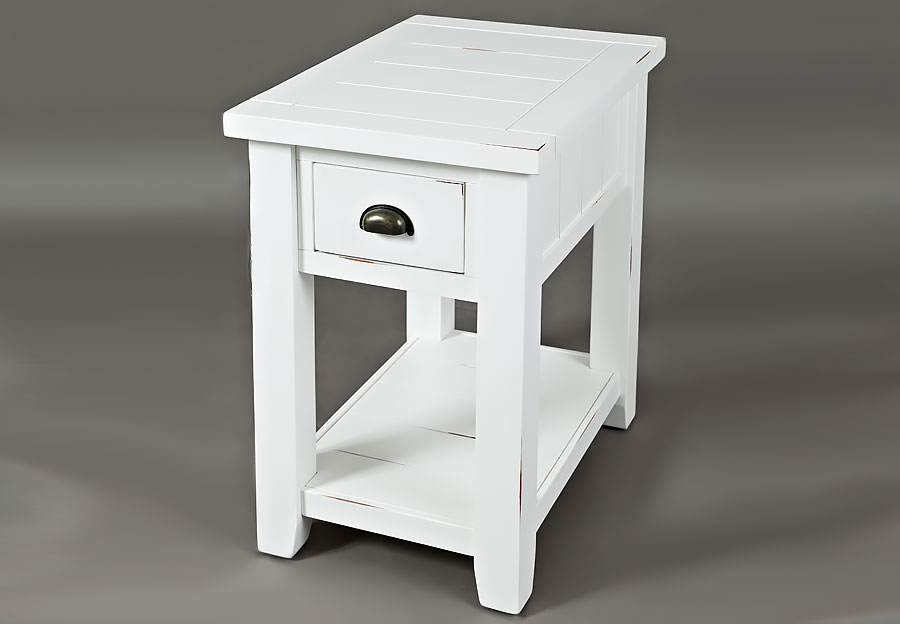 Jofran Artisan's Craft White Chairside Table