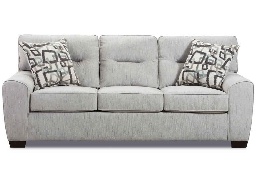 Lane Merrit Seneca Stone Sofa with Digital Seafoam Accent Pillows