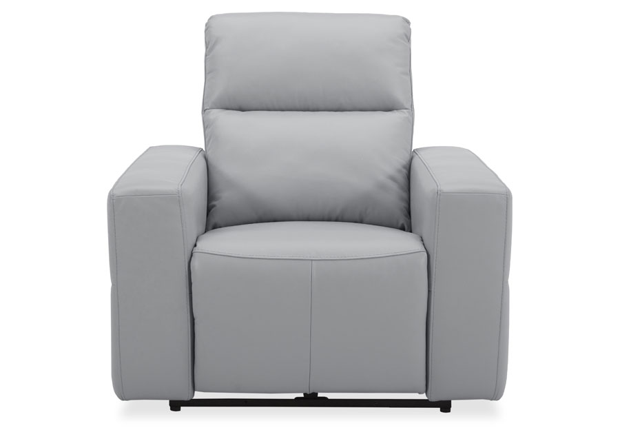 Kuka Relax Ave Light Grey Leather Match Dual Power Recliner