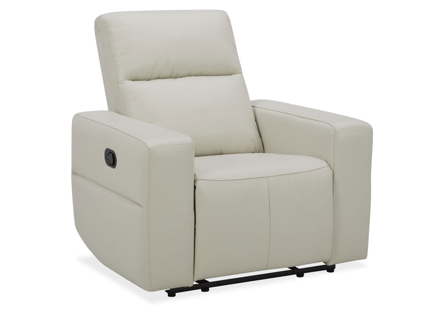 Kuka Relax Ave Ivory Leather Match Manual Recliner