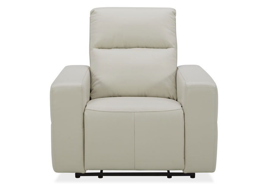 Kuka Relax Ave Ivory Leather Match Manual Recliner