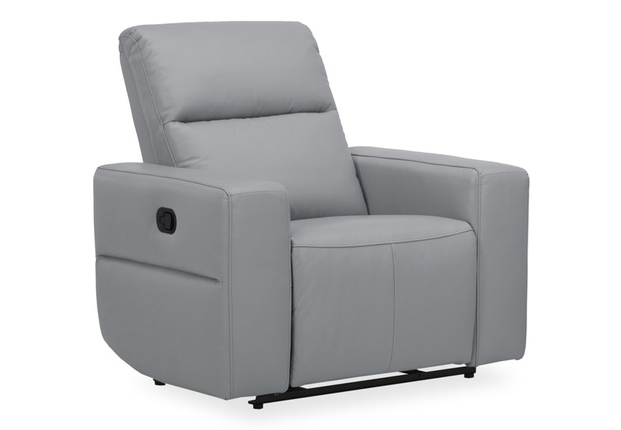 Kuka Relax Ave Light Grey Leather Match Manual Recliner