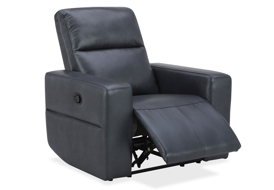 Kuka Relax Ave Navy Leather Match Manual Recliner