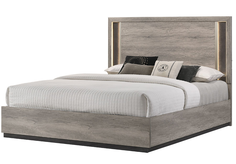 Lifestyles Sofia Grey Queen Size Bed