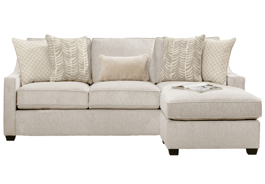 Behold Home Saint Charles Cream Chaise Sleeper Sofa