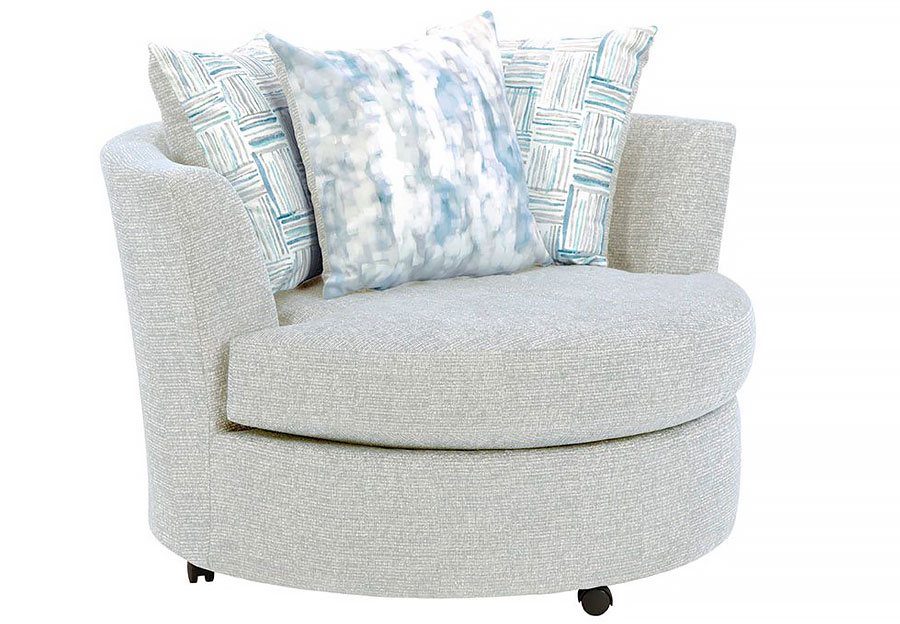 Behold Home Navel Chalk Swivel Chair
