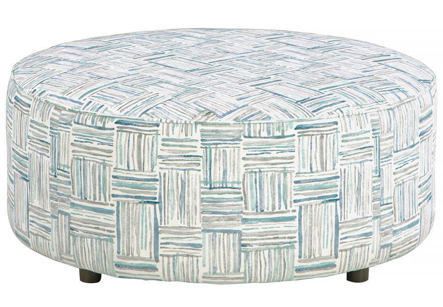Behold Home Navel Multi Color Round Ottoman