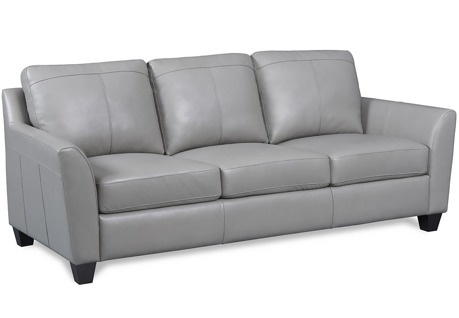 Leather Italia Keenan Grey Leather Match Sofa
