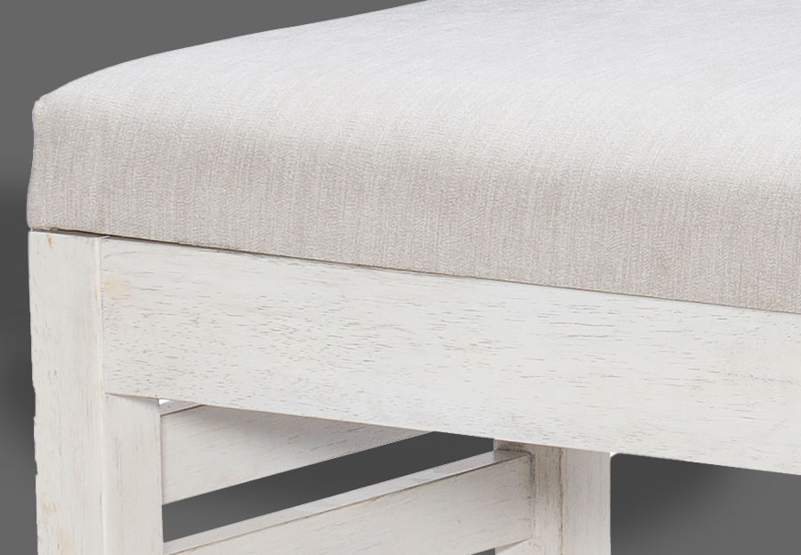 Legacy Edgewater White Upholstered Bench