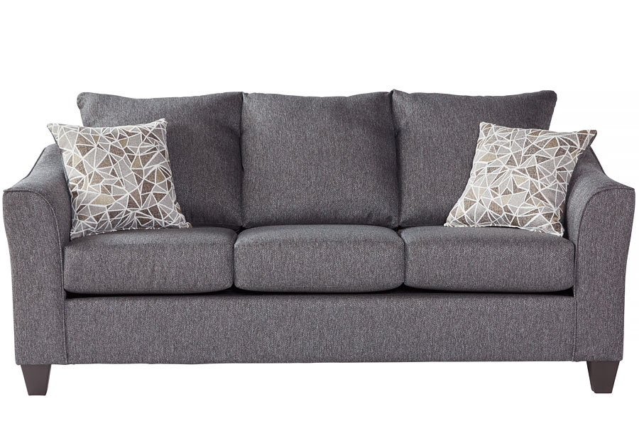 Hughes Becker Granite Sofa with Notre Dame Cobblestone Pillows