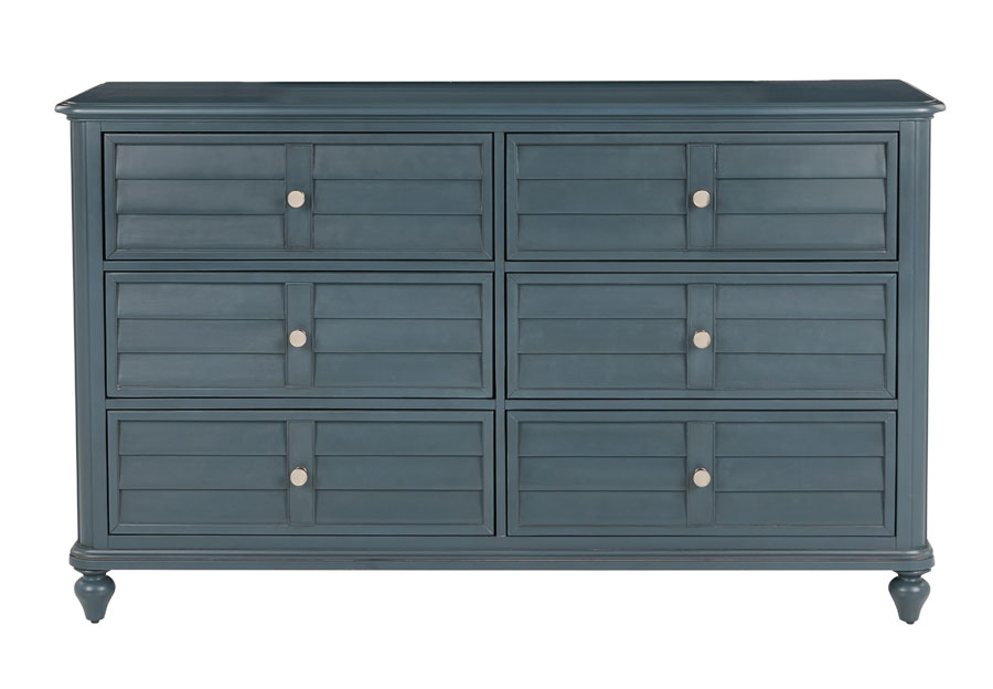 Powell Naples Graphite Six-Drawer Dresser
