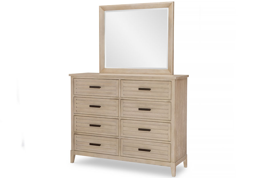 Legacy Edgewater Natural Queen Bed, Dresser and Mirror