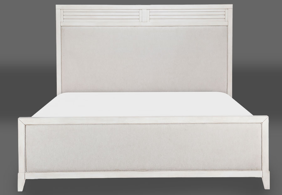 Legacy Edgewater White Queen Upholstered Bed