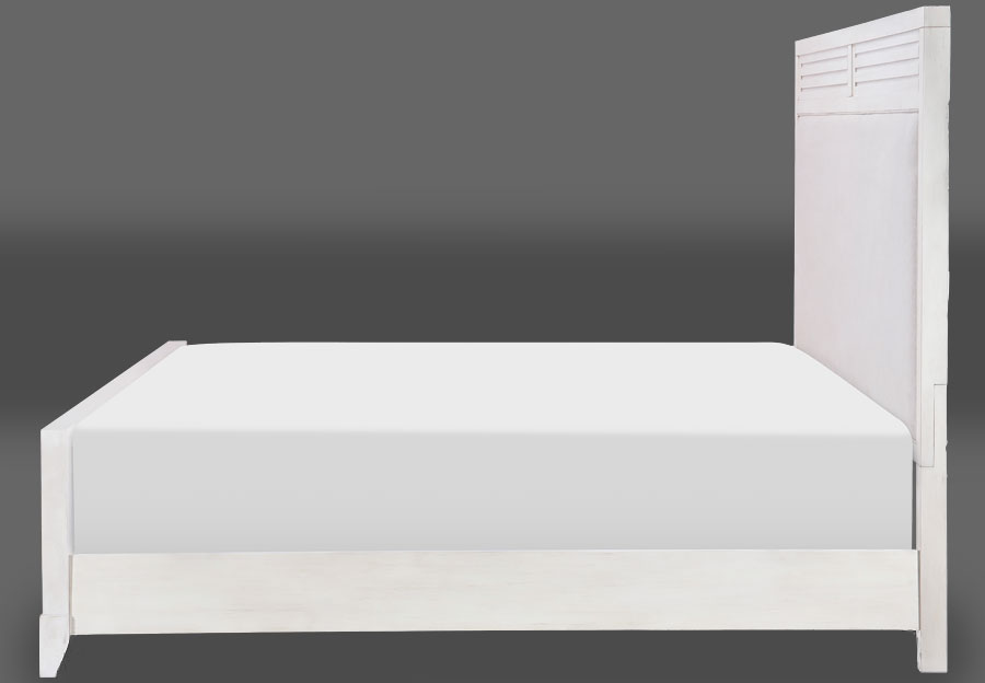 Legacy Edgewater White Queen Upholstered Bed