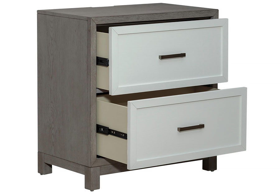 Liberty Furniture Palmetto Heights Shell White Two Drawer Nightstand