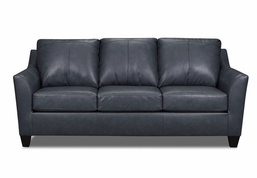 Leather Italia Keenan Blue Leather Match Sofa and Loveseat