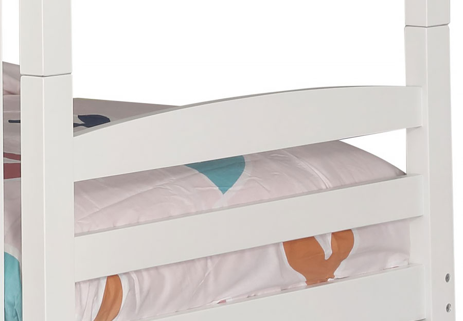Lifestyles Jasper White Twin Over Twin Bunk Bed