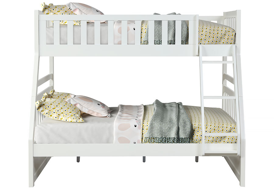 Lifestyles Taylor White Twin Over Full Bunk Bed