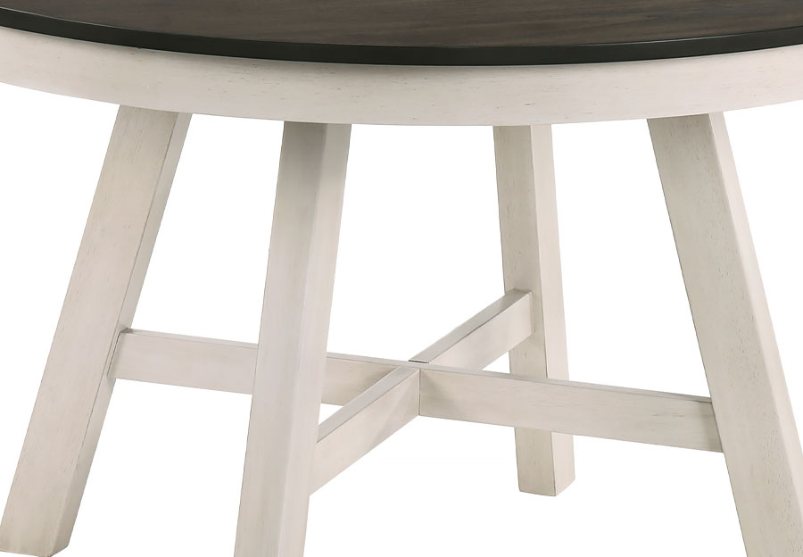 New Classic Maisie White and Brown Round Dining Table