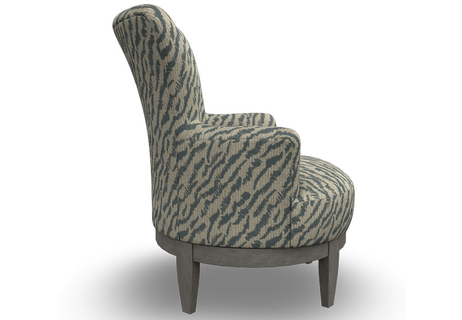 Best Justine Teal Swivel Accent Chair