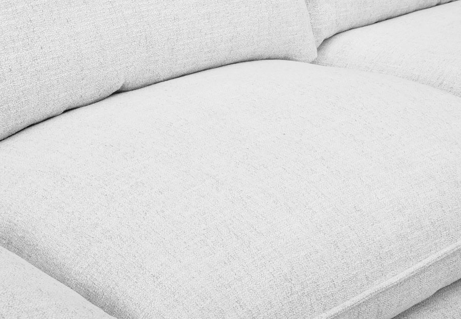 Nathan Pure White Armless Piece Fabric Sectional