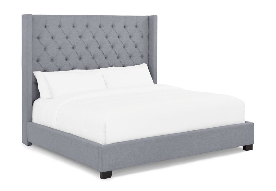 Powell Manhattan Gray Queen Upholstered Bed