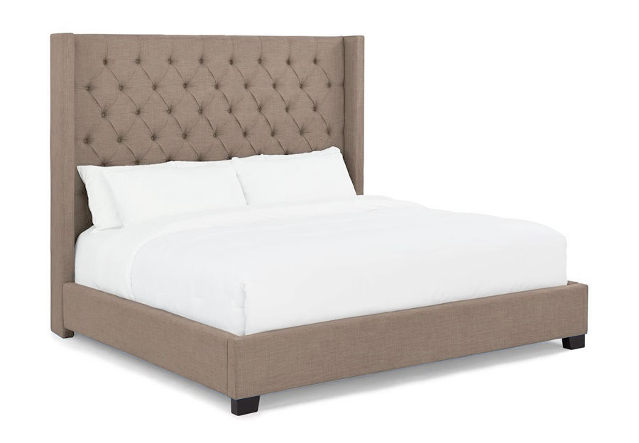 Powell Manhattan Brown King Upholstered Bed