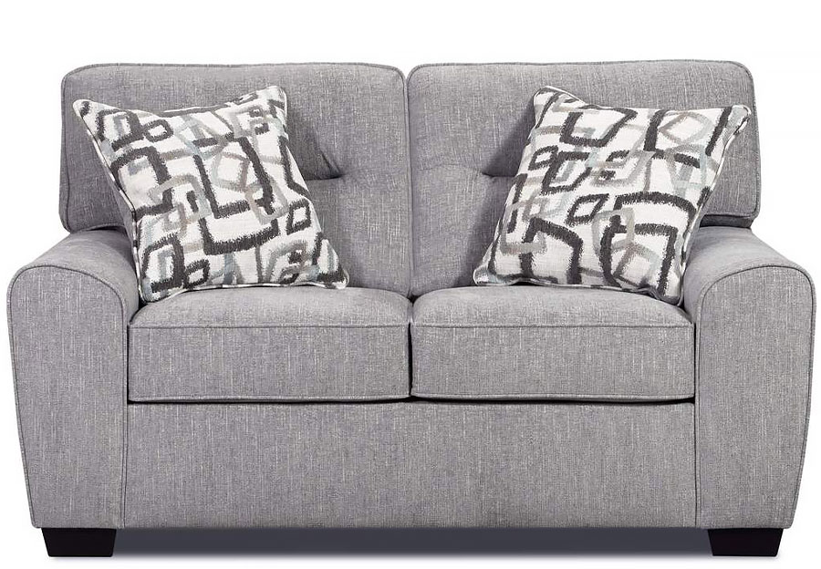Behold Renzo Marble Loveseat with Digital Seafoam Pillows