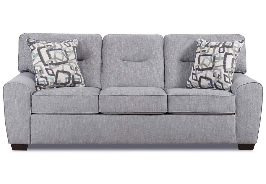 Behold Renzo Marble Sofa with Digital Seafoam Pillows