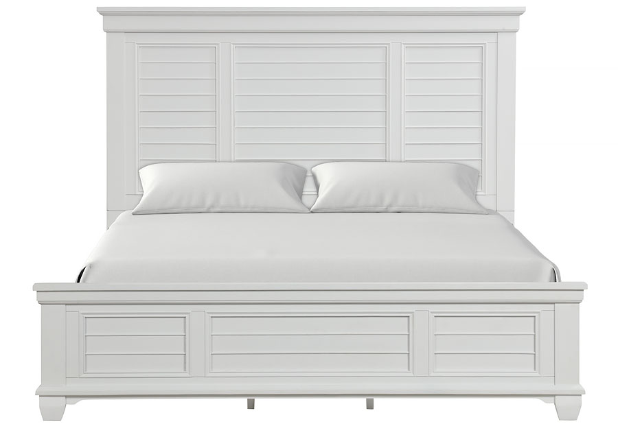 New Classic Jamestown White Queen Bed