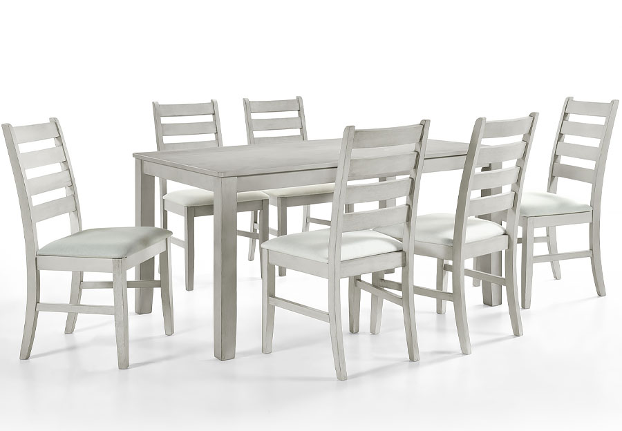 New Classic Pascal Driftwood Five Piece Dining Table with Four Chairs
