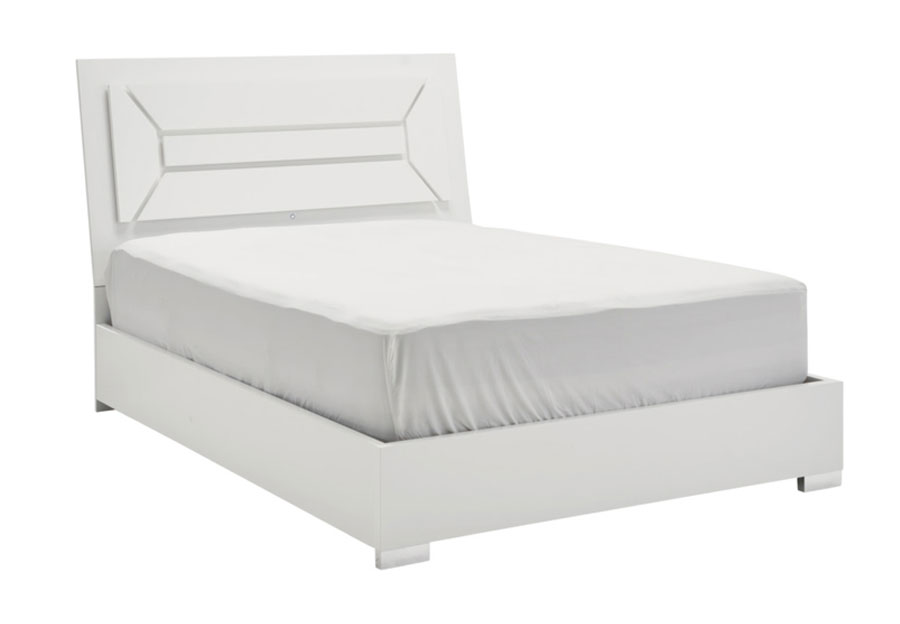NCA Design Panama Glossy White Queen Bed
