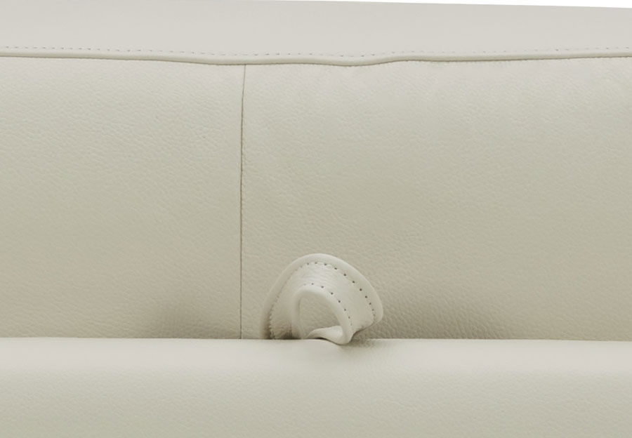 Kuka Aldon Coconut Milk Leather Sleeper Sofa with Innerspring Mattress and Loveseat