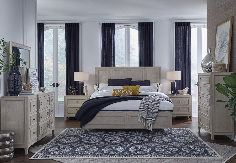 Magnussen Sheridan Queen Bed With Dresser and Mirror