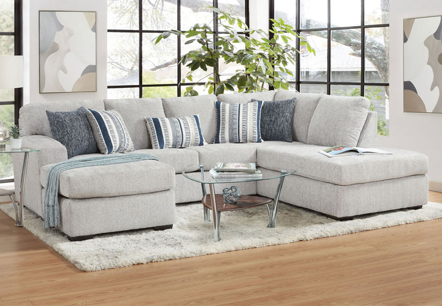 Affordable Furniture Bita Platinum Chaise Sectional