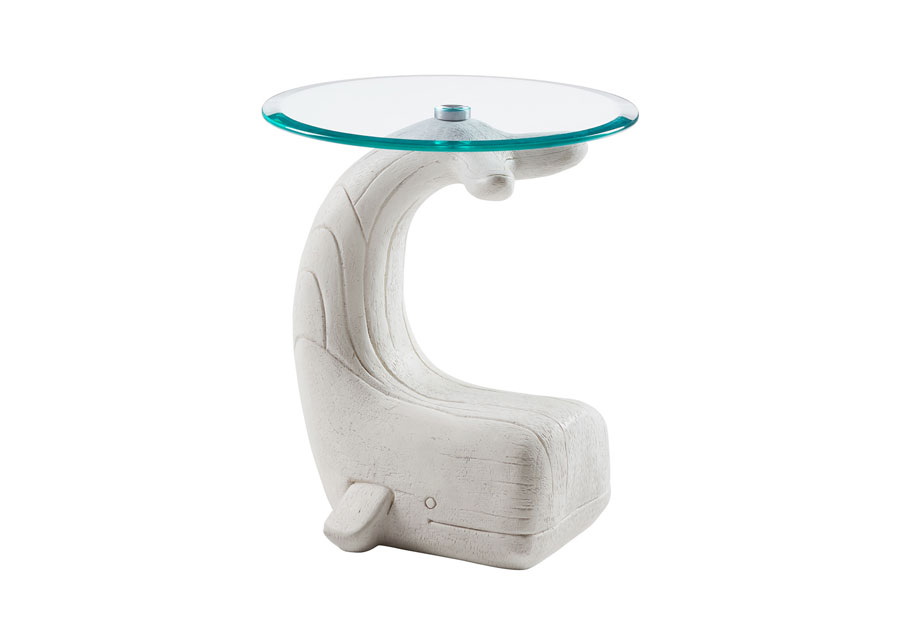 Powell Wally the Whale White Side Table