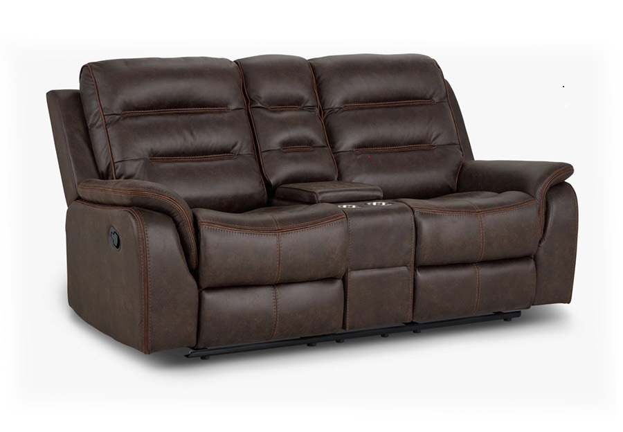 Lifestlyes Jayden Walnut Dual Power Reclining Console Loveseat