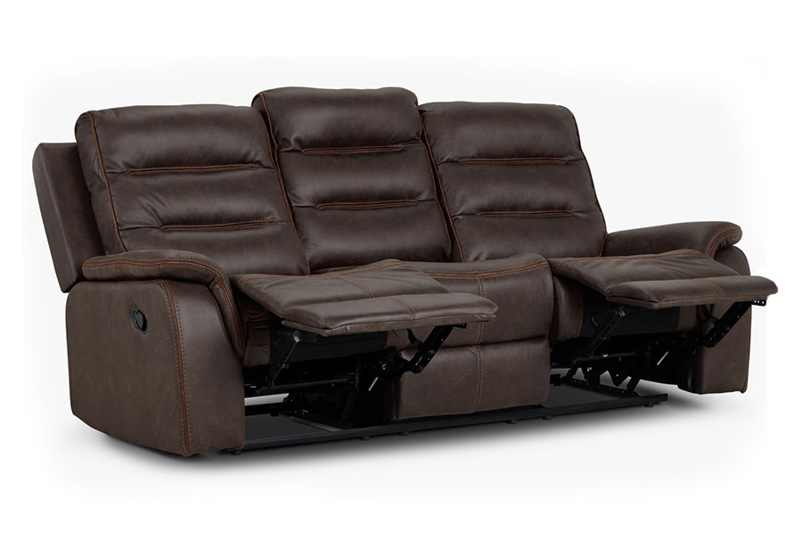 Lifestlyes Jayden Walnut Manual Reclining Sofa