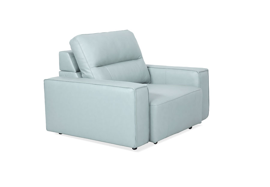 Cheers Stella Aqua Leather Match Power Sliding Recliner