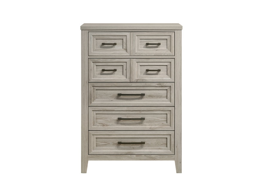 Lifstyle Seabrook Grey Five Drawer Chest