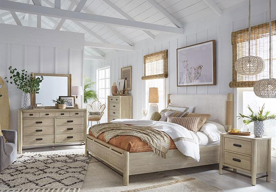 Magnussen Sunset Cove King Bed, Dresser and Mirror